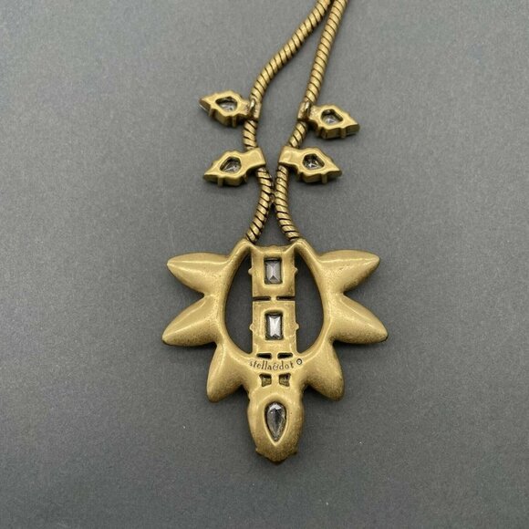 Sttela & Dot Soleil Pendant Necklace Snake Chain Gold Tone Adjustable - Picture 3 of 5